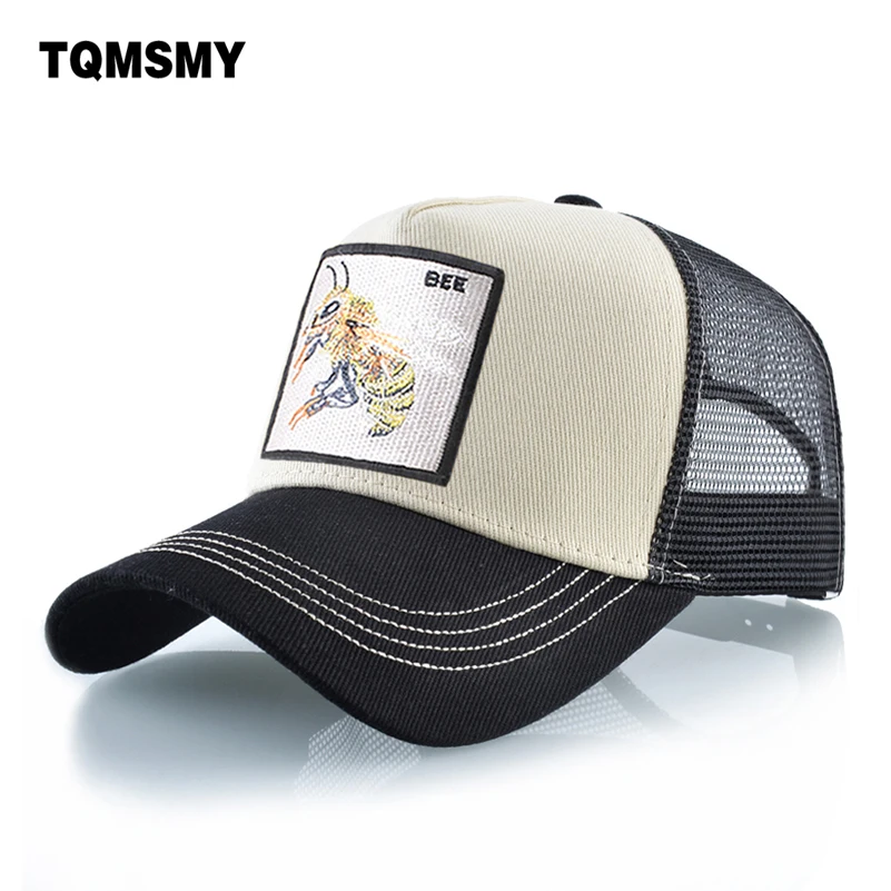 Trucker Caps Men Women Streetwear Hip Hop Baseball Cap With Embroidery Bee Patch Snapback cap Drake Bones Casquette Four Seasons