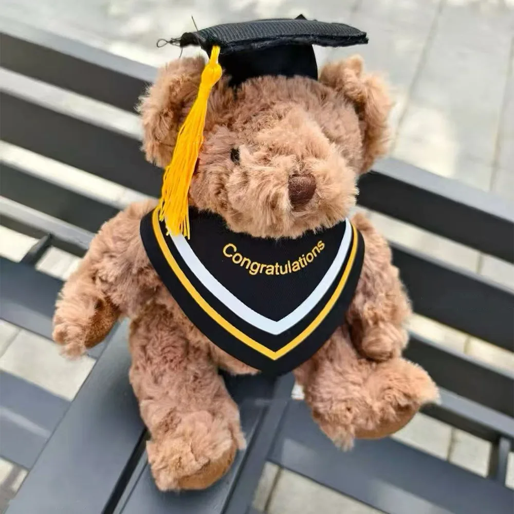 

Surprise Gift Graduation Season Bear Plush Toy Cute Soft Stuffed Graduation Bear Doctoral Cap 20cm Doctor Bear Doll Kids Gift