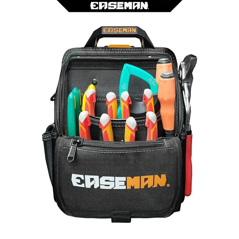 EASEMAN Heavy Duty Quick Hanging Tool Bag with Zipper Professional Tools Organizer Portable Electrician Accessories Man Gift