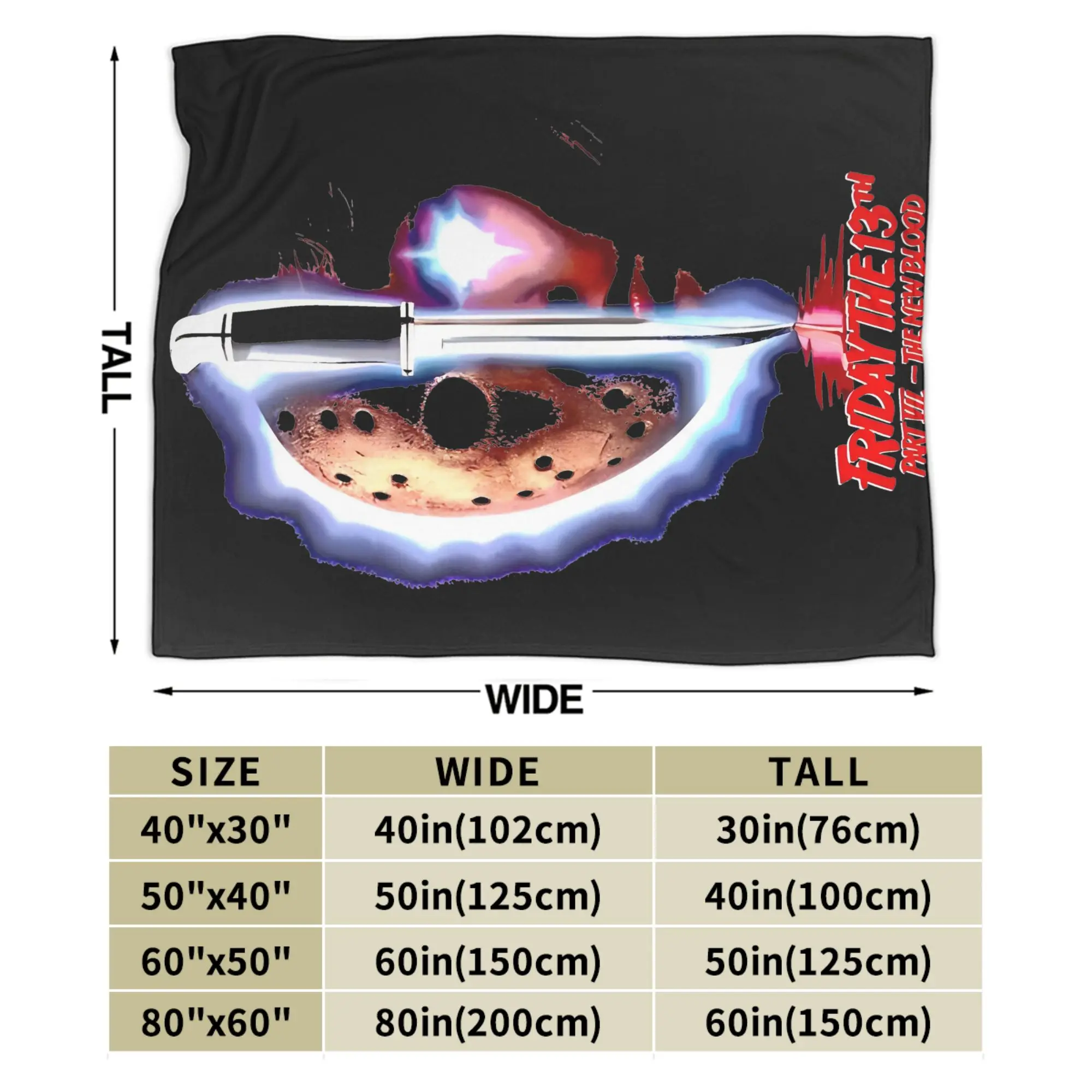 الجمعة جيسون فورهيس 13th بطانية الفانيلا الشتاء الرعب مخيف هالوين المحمولة الدافئة رمي بطانية للمكتب