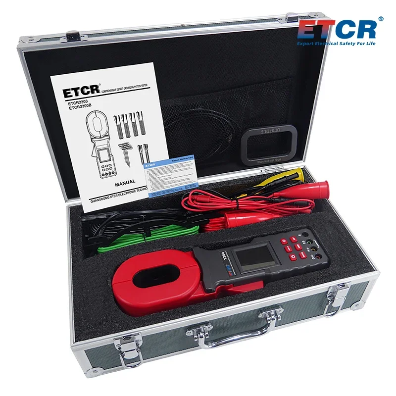 Aardstapeltype Klem Aardweerstandstester Bodemweerstand Aardingsspanning Stroommeter Bluetooth-communicatie ETCR2300