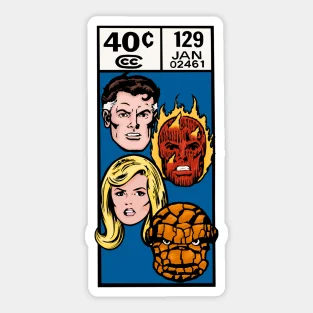 Fantastic Four Heads 5PCS Stickers for Cartoon Wall Background Stickers Home Kid Funny Art Anime Car Water Bottles Laptop