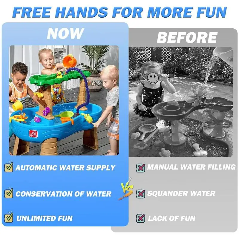 Pumpe für Wassertisch, Wasserpumpe, lustige Pumpe, Spielzeug, Wassertisch für Kleinkinder, Spiele im Freien, verstellbares Wasserversorgungsgerät, Wassertisch für Kinder