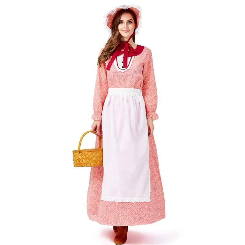 Disfraz de granjera idílica renacentista para mujer, ideal para Halloween