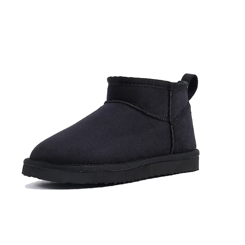 Evshine Winter-Pelz-Schneestiefel für Damen, rutschfest, mit Plüsch gefüttert, Wildlederstiefel, warme, flauschige Hausschuhe, klassische Schneestiefel – Detail 9
