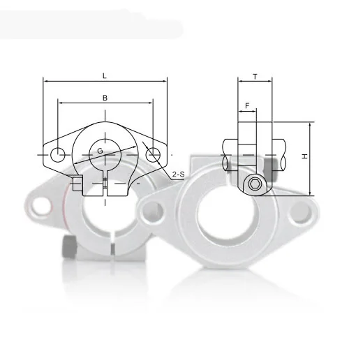 4pcs SHF12 SHF16 Linear Shaft Support 3D Printers Parts 10/12/16 mm Horizontal Bearings Rail For XYZ Table CNC Route Holder
