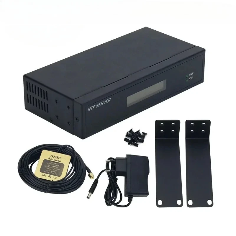 Server NTP TF-NTP-LITE + Antenna 10m/30m Server temporale di rete con schermo 2 porte di rete Supporto per Beidou GPS GLONASS QZSS