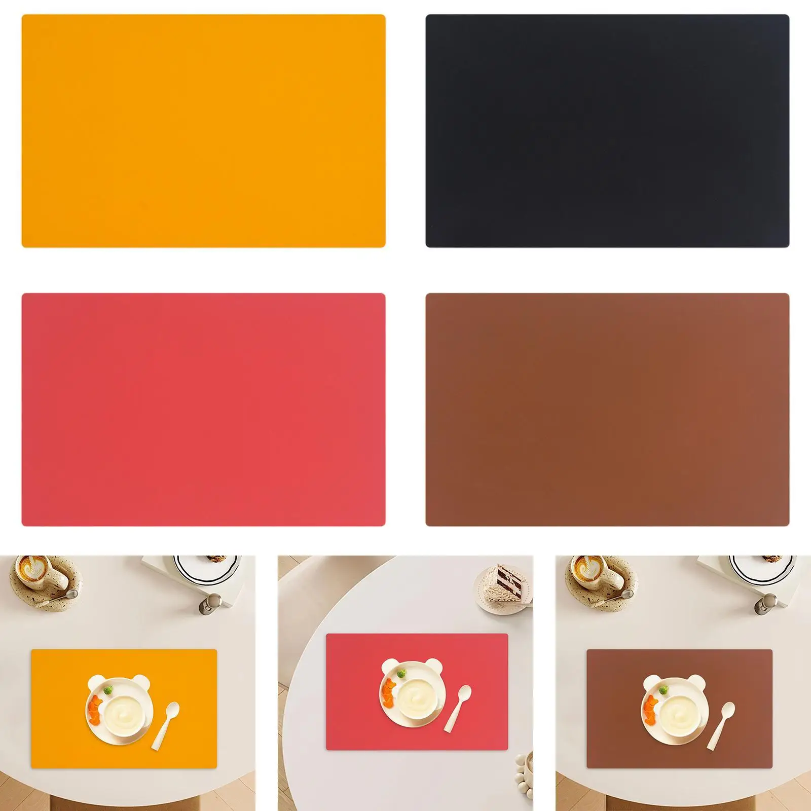 

Silicone Placemat Baking Mat Large Food Grade Easy to Clean for Baby Toddlers Heat Resistant Reusable 23.6'' by 15.7'' Non Slip