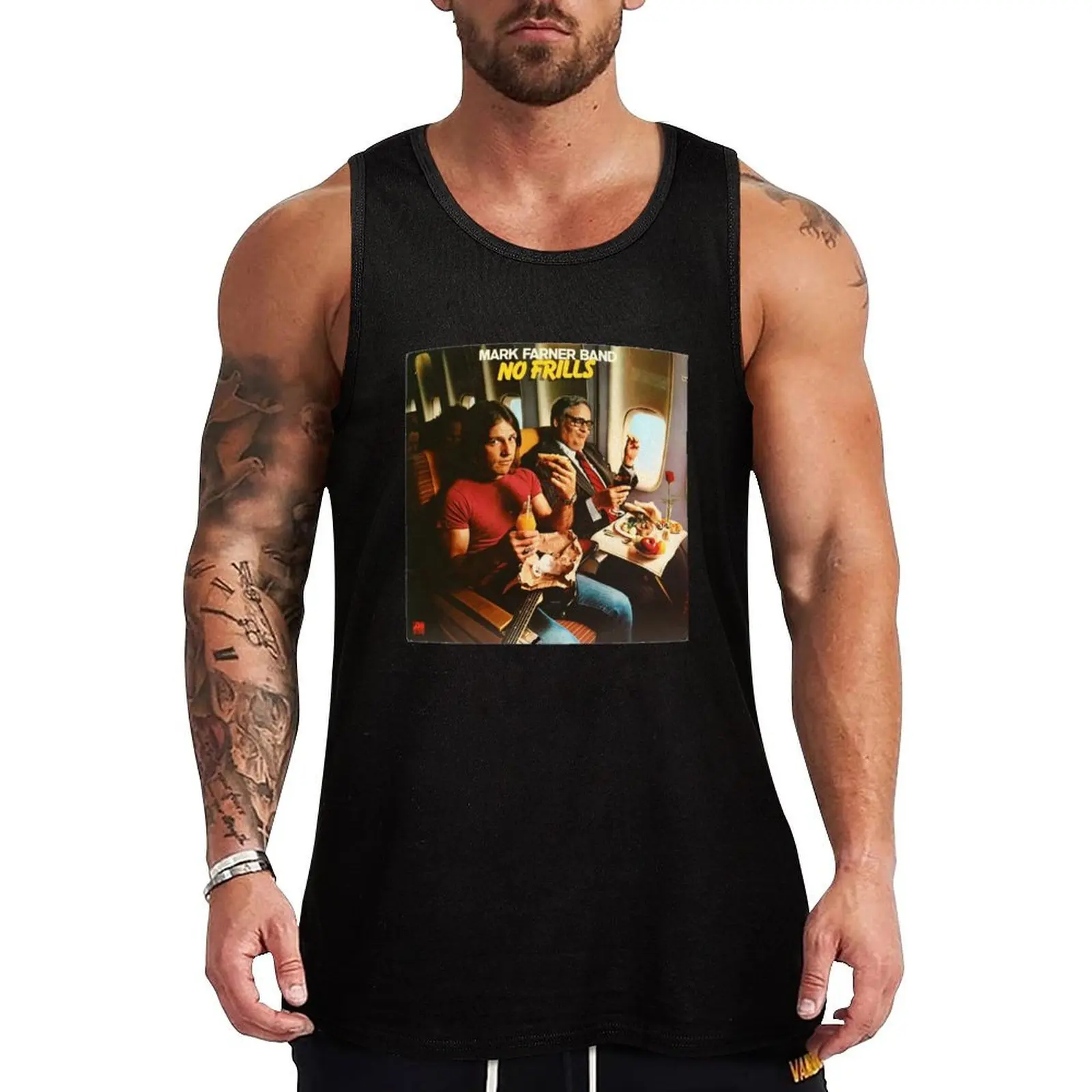 Mark Farner Band - No Frills. Tank Top Men's fitness t-shirt sleeveless tshirts for men