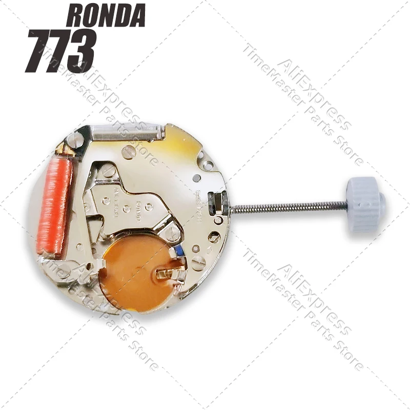 Ronda 773 Movimiento de cuarzo 3 manecillas 17,5 mm Piezas de reparación de relojes suizos Batería No. 364 Reemplazo de alta calidad para relojeros