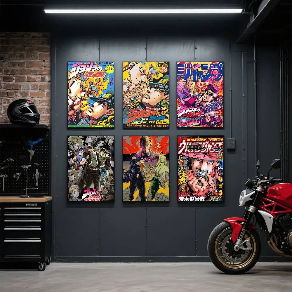 Anime JOJO Bizarre Adventure Retro-Poster, Kunstdruck im Anime-Stil, Heimdekoration, ideales Geschenk, perfekte Raumdekoration