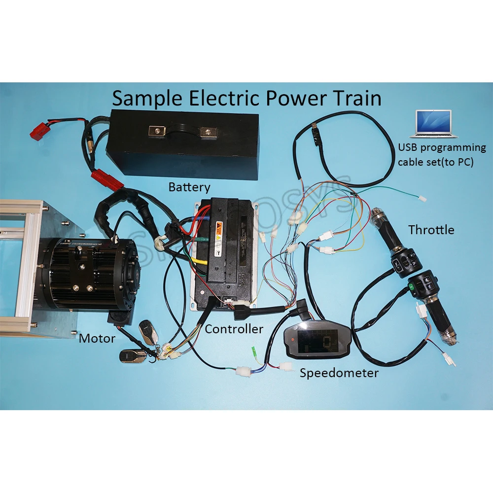 SIAECOSYS/QSMOTOR QS138 90H 4KW 7500W 72V 120KMPH IPM Motor de accionamiento medio y Kits de controlador para ATV eléctrico Go Kart