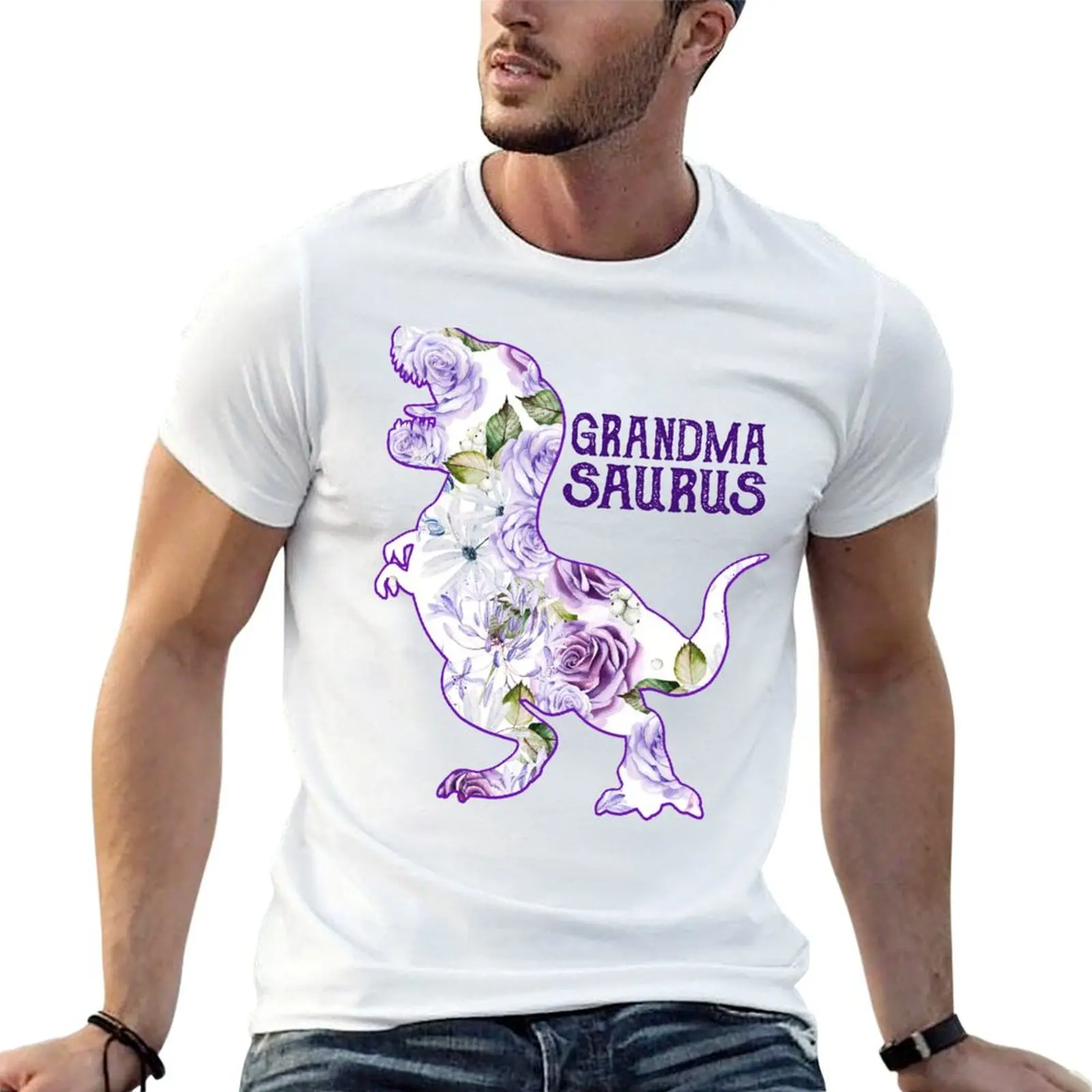 

for T-Shirt shirts t man fit t graphic shirt Grandmasaurus slim man