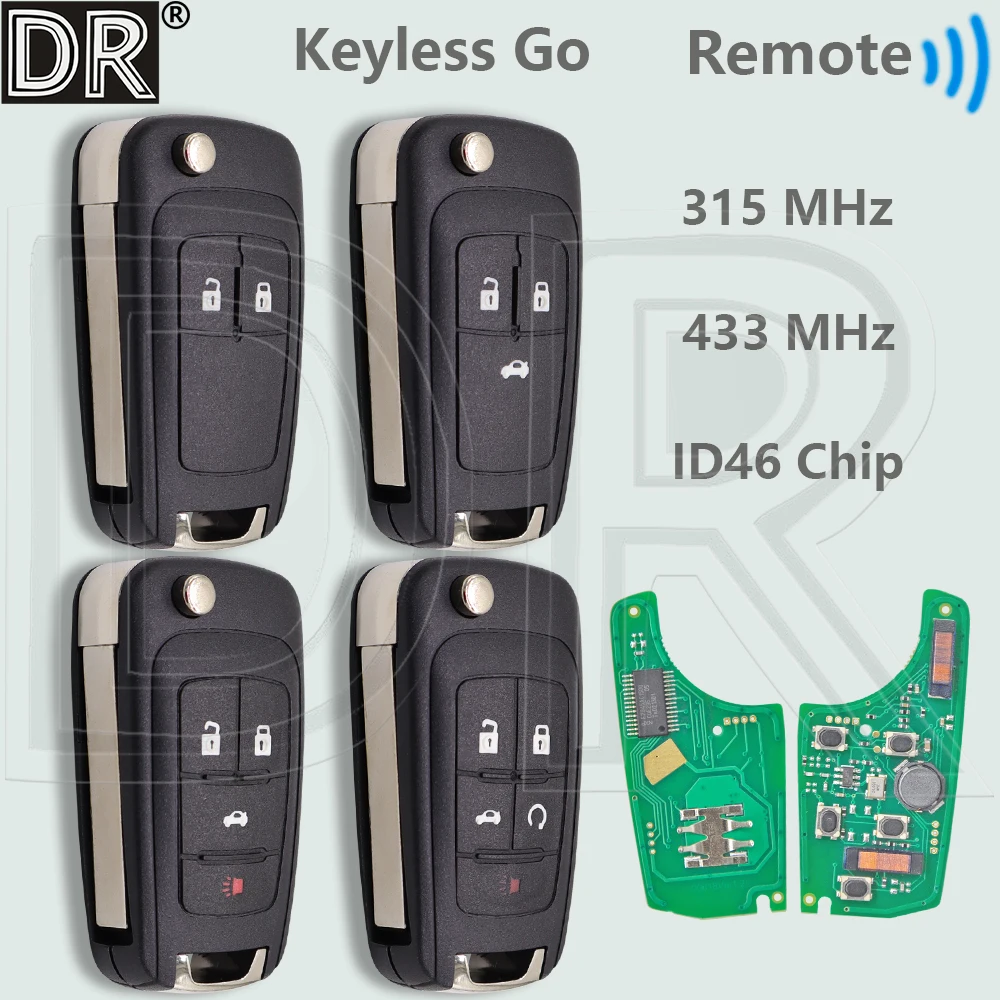 

DR ID46 чип 315 МГц 433 МГц бесключевой автомобильный дистанционный ключ для Chevrolet Malibu Cruz Aveo Camero Spark Sail Buick Verano Encore Opel