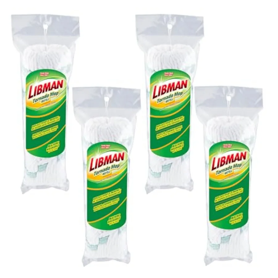 

Libman Tornado Mop Refills Self Wringing Cotton Mop Head Twist Twist Head Replacement Machine Washable 4 Self Wring Heads Direc