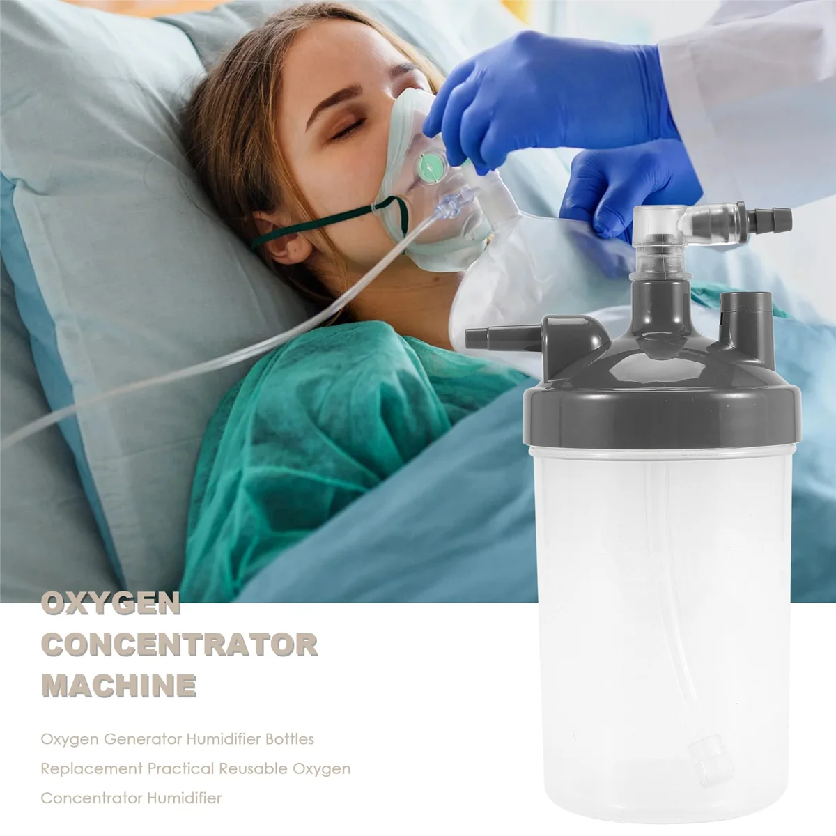 A74G-Бутылки-увлажнители с генератором кислорода, сменный практичный многоразовый увлажнитель-концентратор кислорода, прочный пластик B