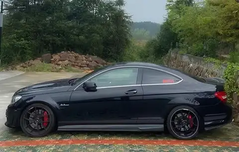 För Mercedes Benz C-klass C63 W204 2007-2014 ReaI Kolfiber Sidokjolar Förlängningar Läppar Spoiler Biltillbehör Karosserisats 6 best sales w204 sidokjol - №5