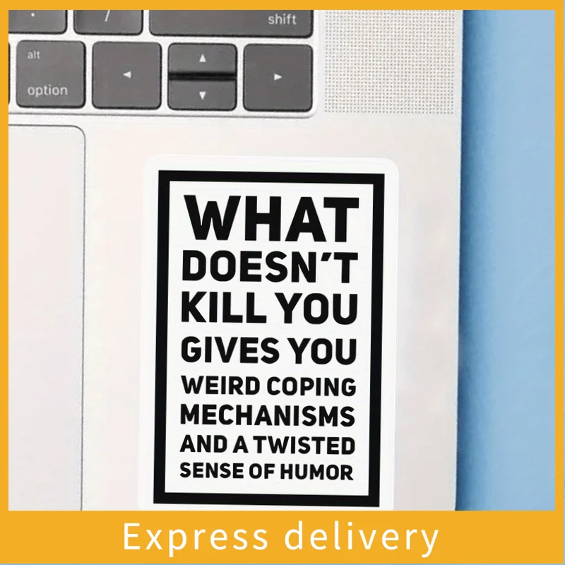 

One reusable PVC Fun Quotes sticker - "Experience won't kill you" - Sunscreen and waterproof, suitable for cars, cups, laptops,