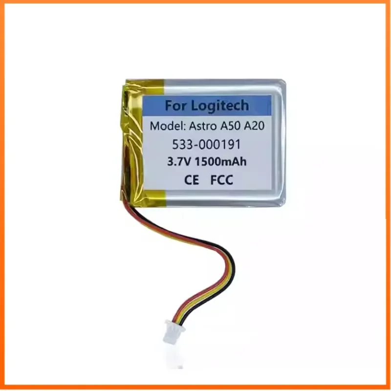 533-000191 3.7V 1500mAh Battery For Logitech ASTRO Gaming A50 A20 Wireless Headset