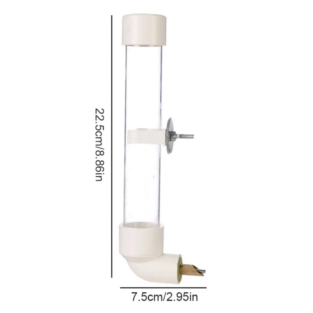 Metal/Acrylic/Plastic Automatic Bird Water Feeder Wall Mount 130ML Parrot Water Dispenser Biting Needle Leak proof