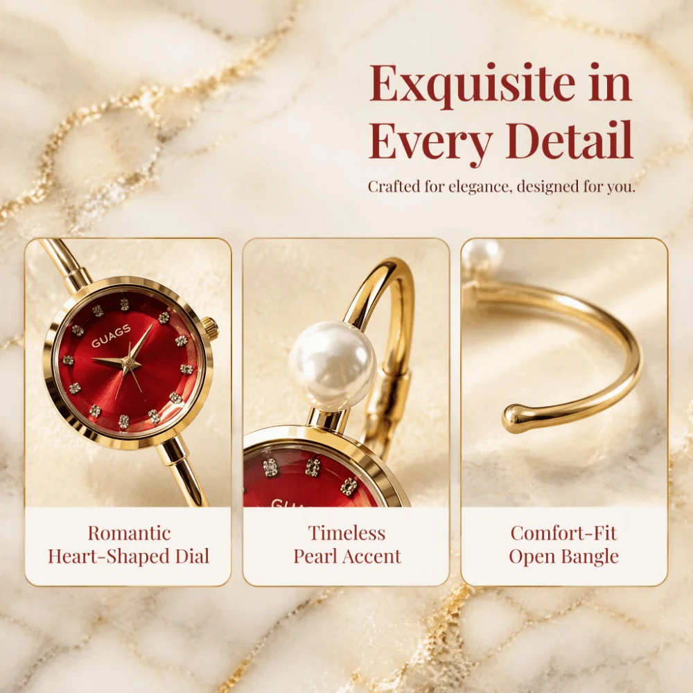 Fashion Rotundity-shaped Dial Pearl Watch Open Design Adjustable Bracelet Watch Luxury Gift Ladies Watch for Women