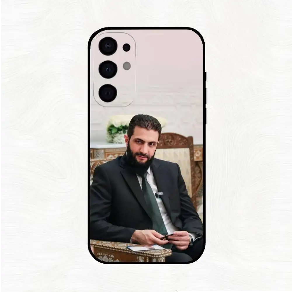 حافظة هاتف A-Ahmed Sharaa العلم السوري لهاتف سامسونج S25، S24، S23، S22، S21، S20، Plus، Fe، Lite، غطاء أسود آخر