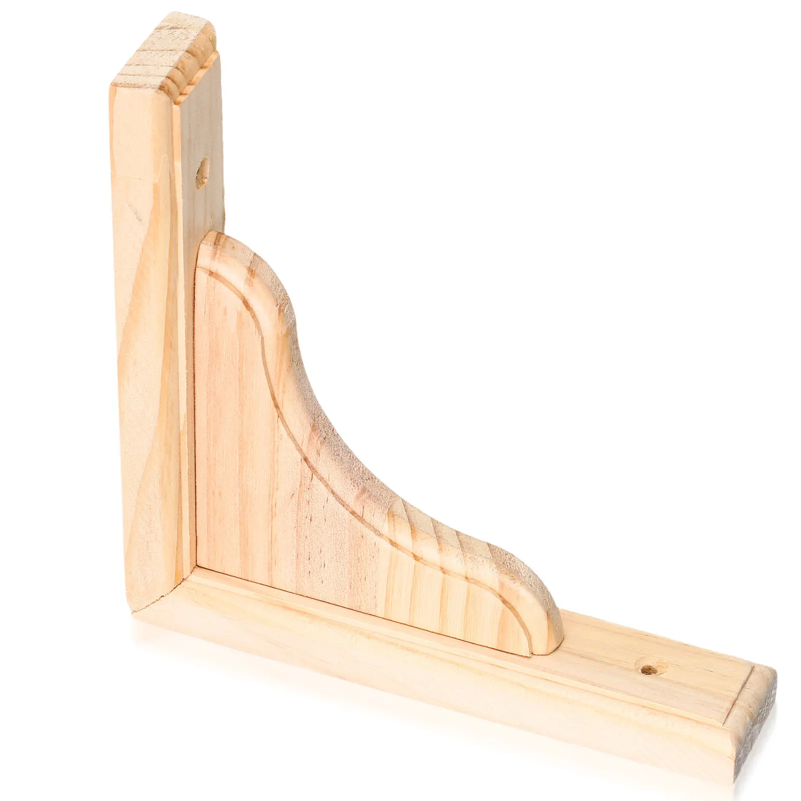 Solid Wood Triangle Shelf Bracket – Rustic Decorative Corbel for Floating Shelves, Wall Mount, Kitchen, Bookshelf