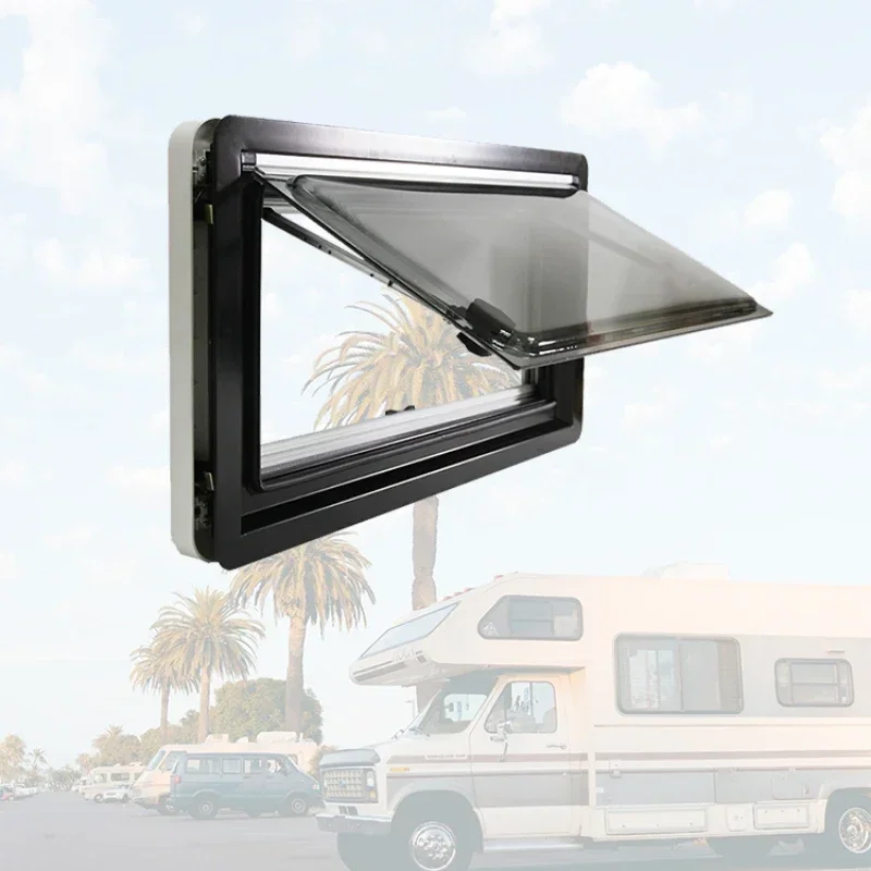 RV accessories Right angle window with insect screen Roller shutter RV window 450 * 500mm, suitable for RV trailer