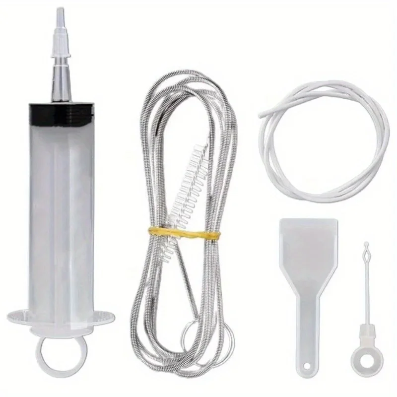 

5 шт./компл. крышки для очистки холодильника — гибкая щетка для чистки + многоразовое очиститель, инструмент для очистки сливного отверстия в холодильнике