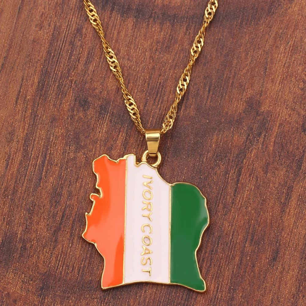 Fashion Trend World Map Necklace Creative personality Pendant Jewelry for Women And Men Popular Accessory view 3