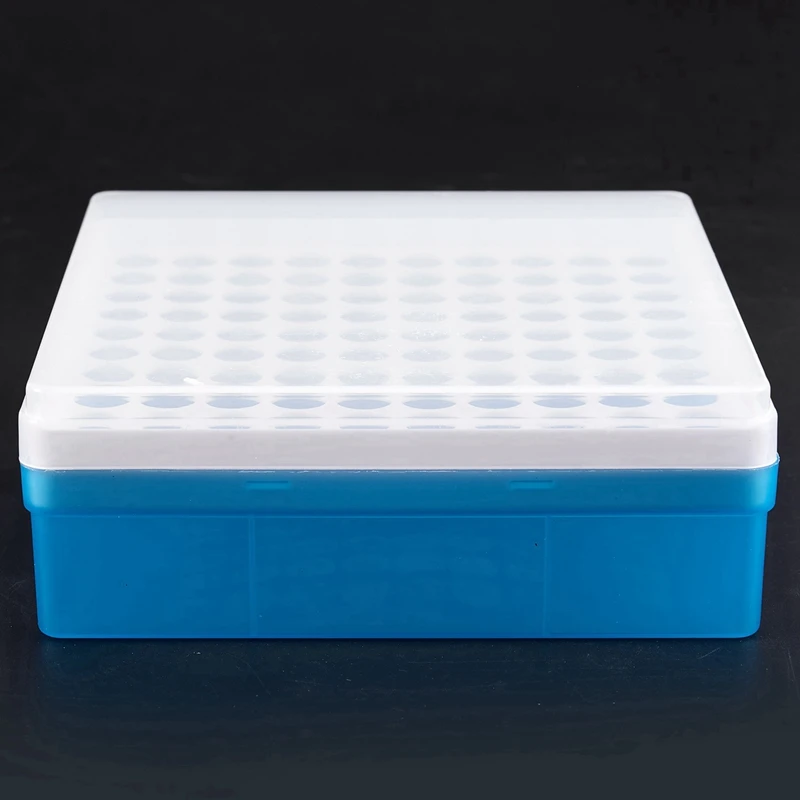 ABKS 20X Plastic Square 100 Positions Laboratory 1.5Ml Centrifuge Tube Case Box Centrifuge Tube Case Cuvette Holder Laboratory