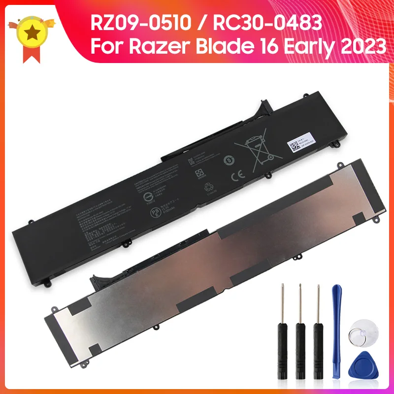

New RZ09-0510 RC30-0483 For Razer Blade 16 Early 2023 Replacement Battery High Quality Batteries 6182mAh 95.2Wh With Tool