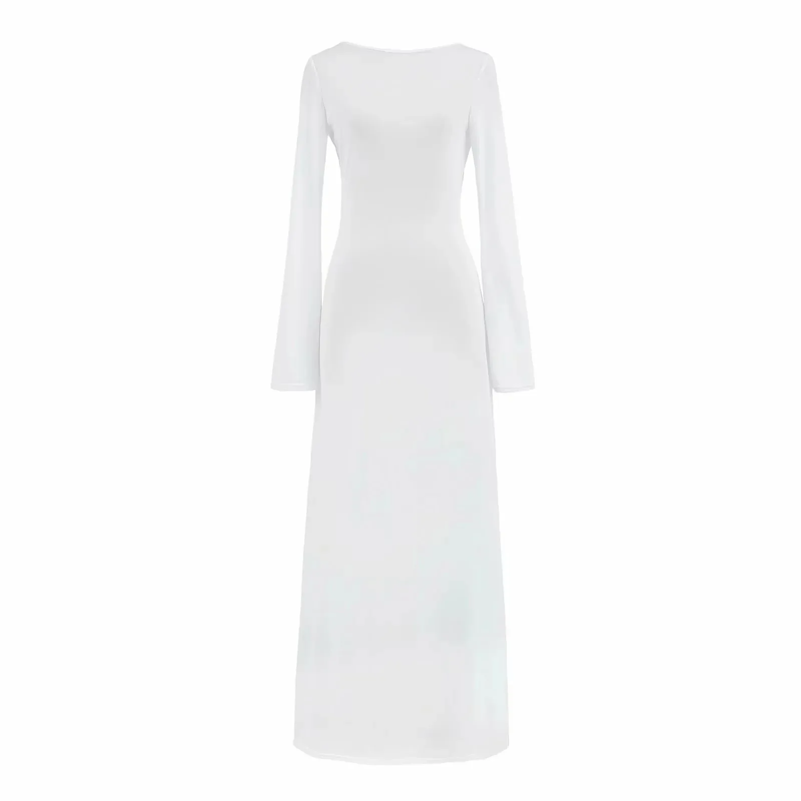 Summer Mesh Sheer Long Bikini Cover Ups for Women See Through Long Sleeve Beach Maxi Dresses Bathing Suits Beach Wear