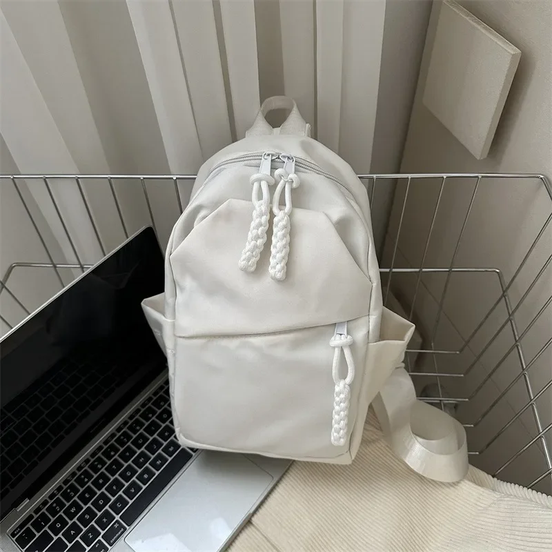 2024 Popular Wheat Ear Breast Bag Female Korean Version Simple Versatile Small Bag Girl Student Solid Color Messenger Bag