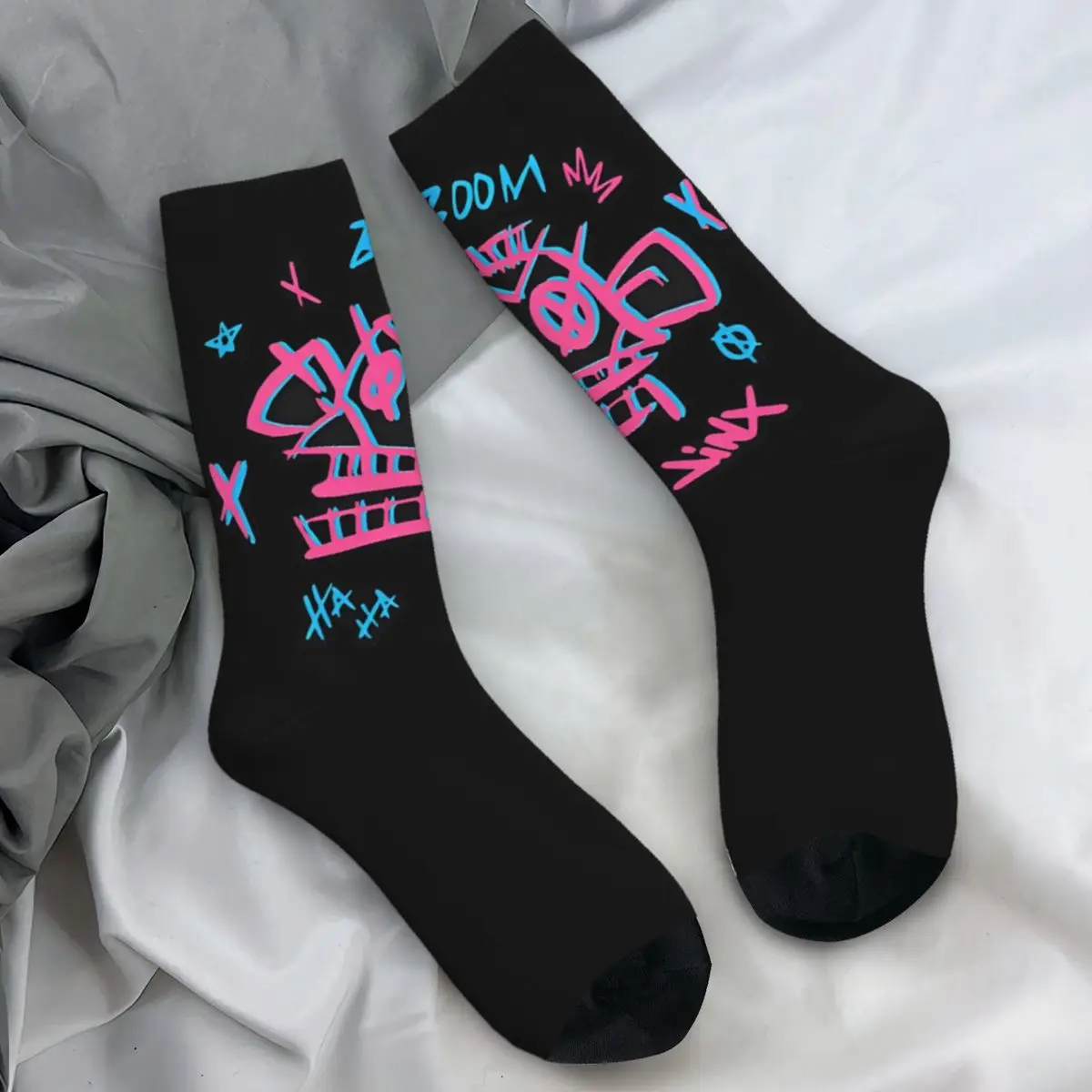 Jinx Socks Spring boom Stockings Vintage Unisex Men Quality Socks Graphic Running Non Slip Socks