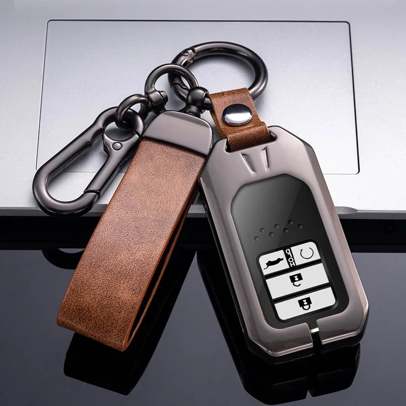 

Metal Car Remote Key Case Cover For Honda CRV CR-V Fit Civic Accord HR-V HRV City Odyssey XR-V Shell Holder Protector