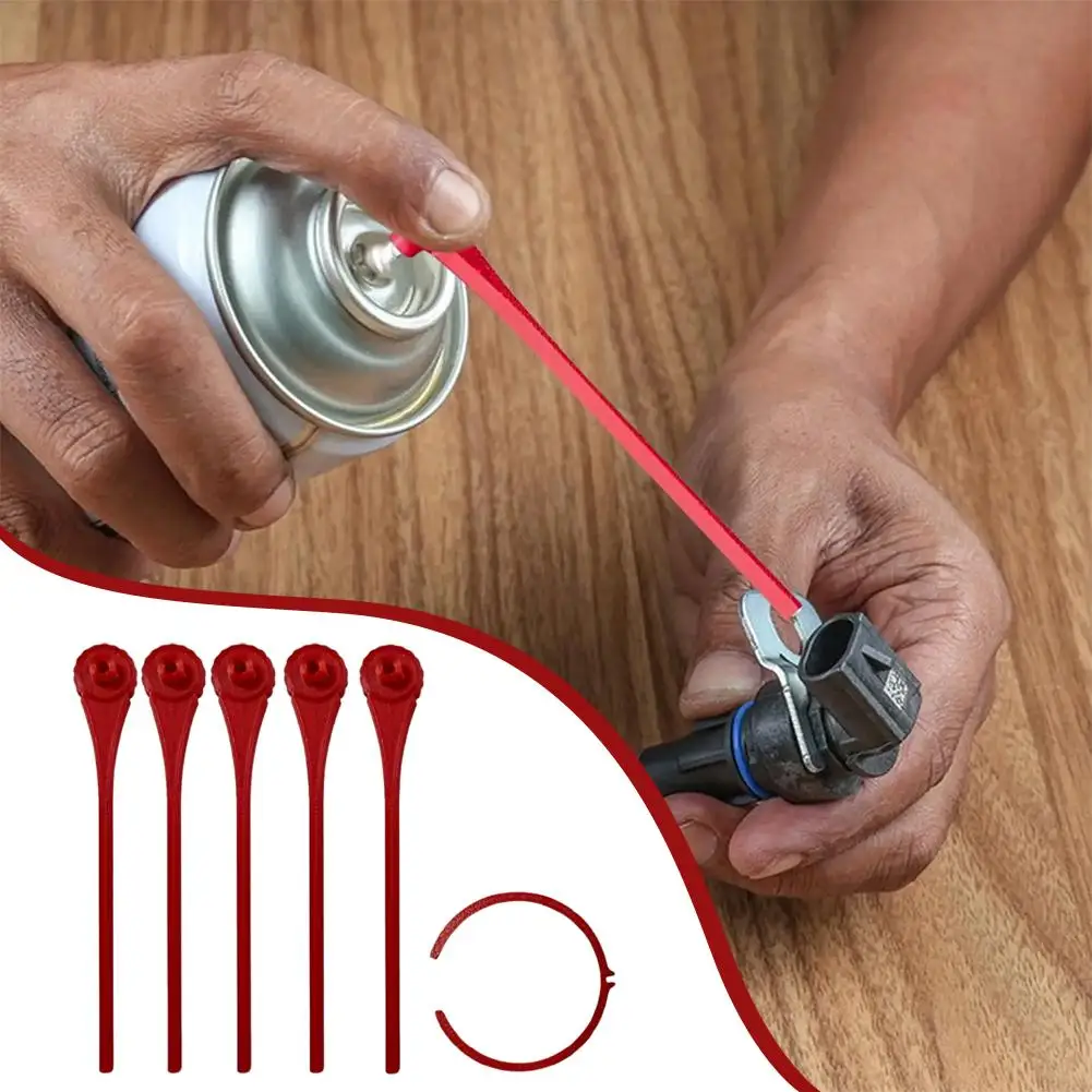 Spray Can Plastic Extension Straw Replacement Accessories with tube support for 3mm or 4mm for Precision Lubricant Aerosol Z8O9