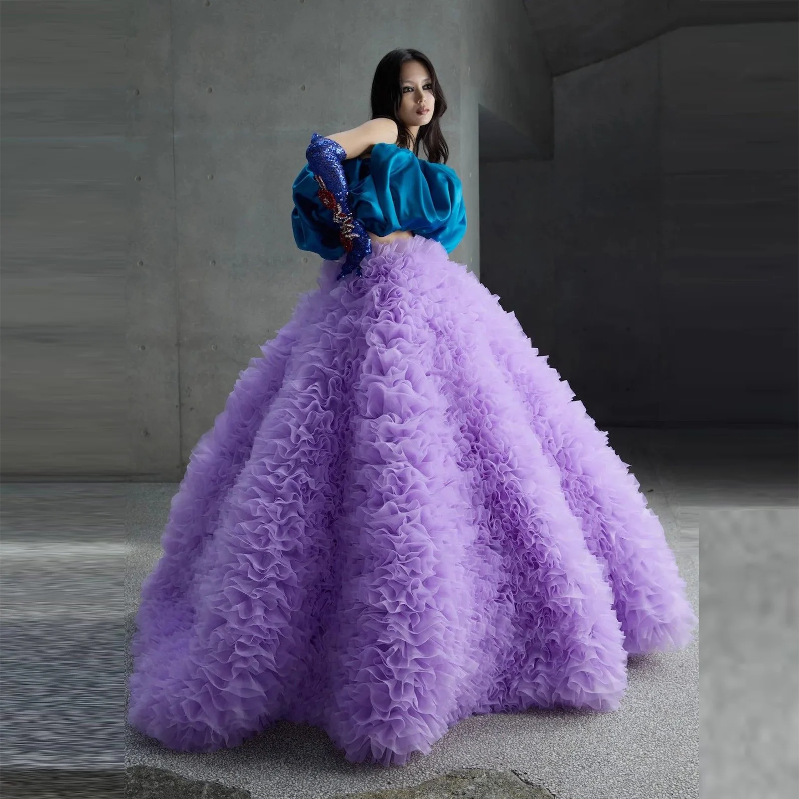 

Gorgeous Long Ball Puff Tulle Skirt Extra Puffy Tutu Skirt To Party Women Formal Wear Custom Skirt