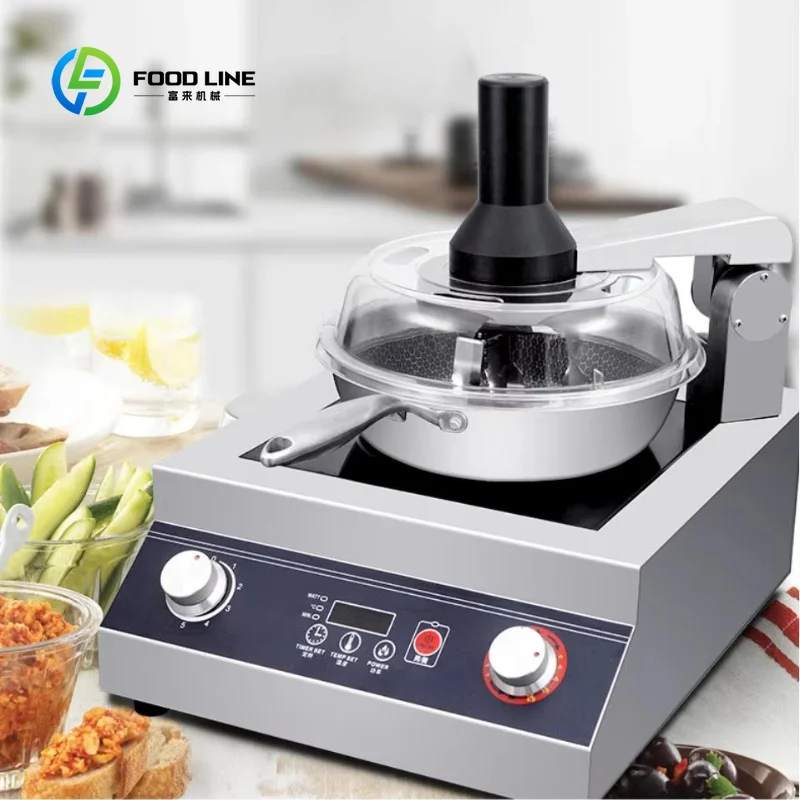 Customized Kitchen Table Cooking Machine Magnetic Control Induction Cooker Automatic Intelligent Cooking and Stir-frying Machine