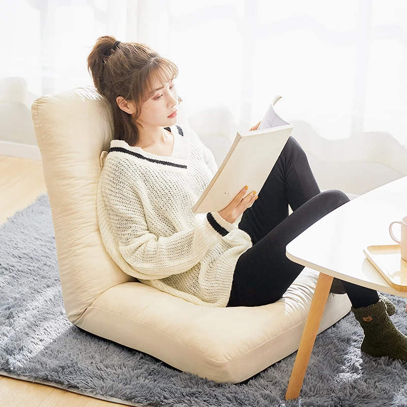 Lazy sofa, tatami, single person comfortable bedroom, folding backrest, legless floating window chair, Japanese style