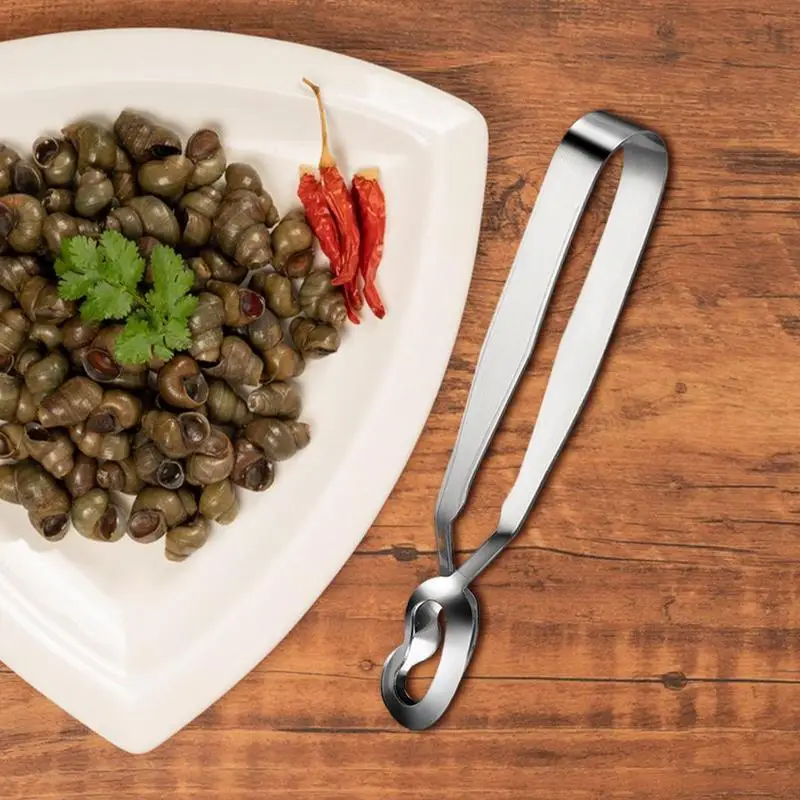 Snail pliers Escargot Tongs Kitchen Stainless Steel Food Clip Multifunctional Cooking Tools Seafood Grill Buffet Serving Utensil