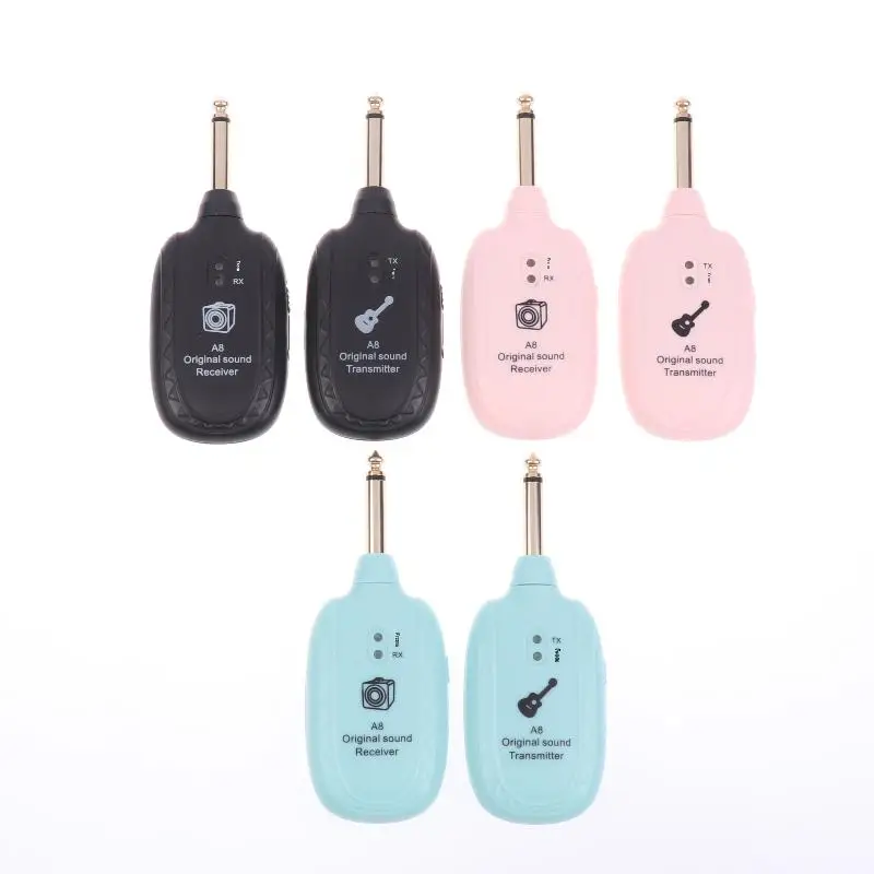 A8 المدمج في نظام إرسال الغيتار اللاسلكي القابل لإعادة الشحن جهاز استقبال الارسال للموسيقيين #3