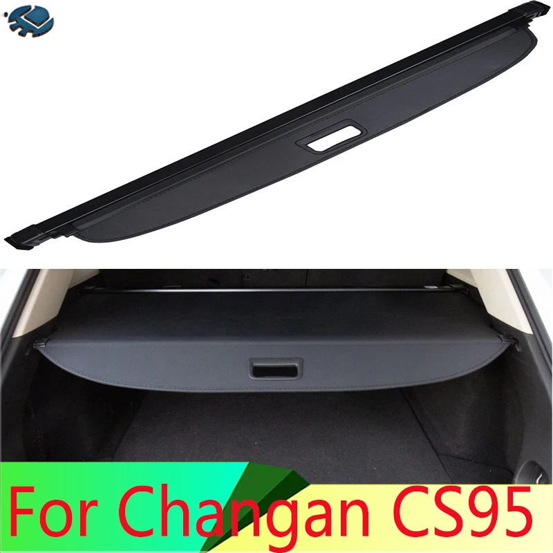 For Changan CS95 Car Accessories Aluminum + Canvas Black Rear Cargo Cover
