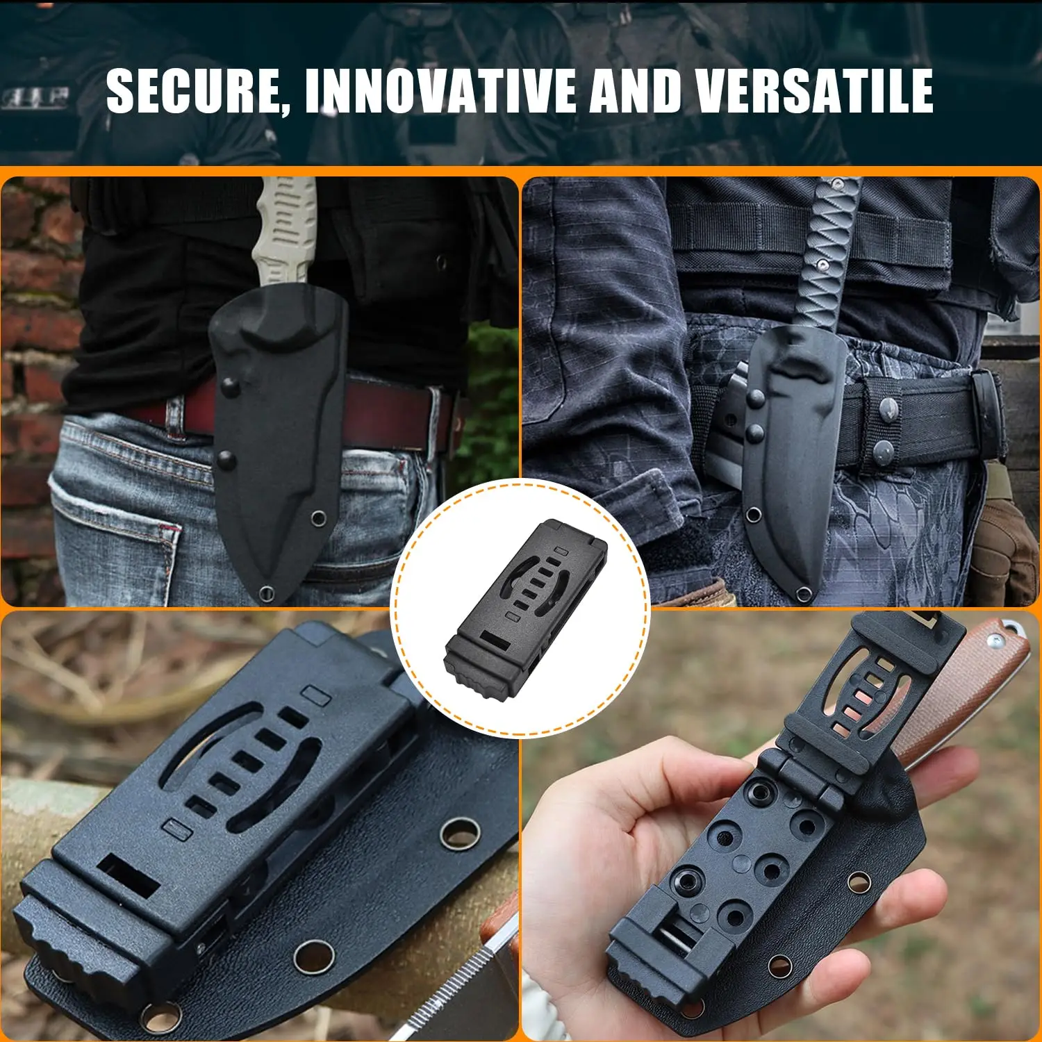 سكين حزام كليب الحافظة التكتيكية حزام مشبك كيديكس حزام كليب العالمي فائدة EDC كليب التخييم ماج الحقائب غمد أداة