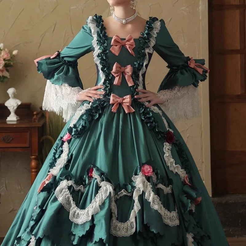 유럽 ​​법원 드레스 공연 드레스 유럽 중세 귀족 Vestidos Festas E Eventos Vestido Cerimônia Mulher Elegante