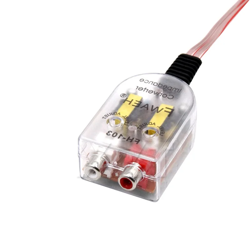 

2 шт., автомобильный динамик, аудио высокий-низкий кабель RCA, сабвуфер, преобразователь аудио импеданса, небольшой инструмент, автомобильный динамик, басовый частотный фильтр