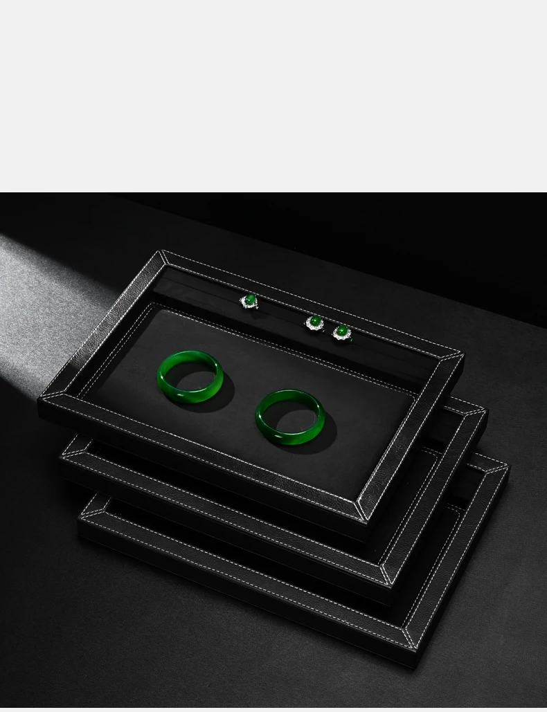 Oirlv Multifunktionales Schmuck-Display-Tablett, Schmuck-Organizer für den Schreibtisch, Ring-, Halsketten-, Armband-Display-Tablett für Schmuckgeschäfte – Detail 4