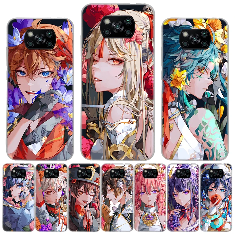 Genshin Impact Raiden Shogun Baal Silicon Call Phone Case For Xiaomi Mi 11T 10T 9T 12X 11 Lite 12 Pro 10 9 8 11i 5X 6X Ultra 5G