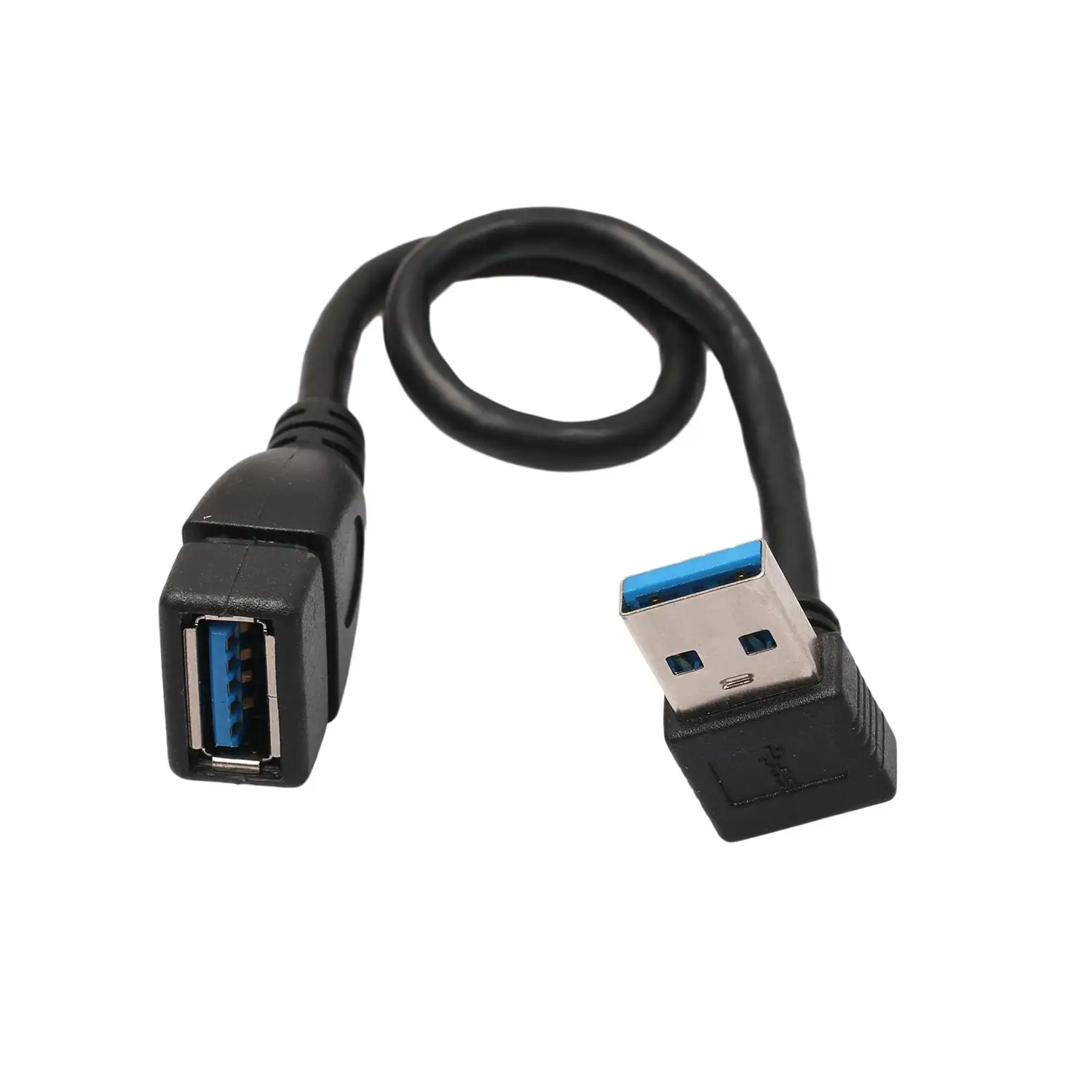 

USB 3.0 Right Angle 90degree Extension Cable Male to Female Adapter Cord, 20cm