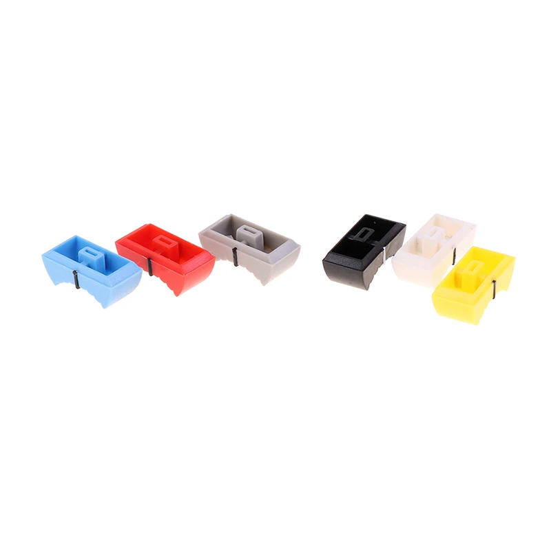 10PCS Color Mixer Fader Cap Straight Slide Potentiometer Fader Button / Playing Discs Knob Cap Hole Audio Adjustment Cap